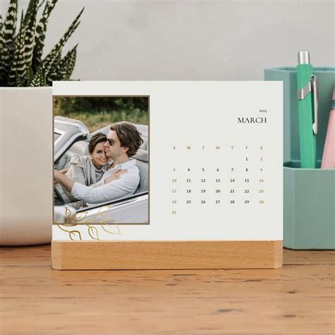 Photo Calendar Template 2024 Custom Calendar Template 2024 Desk Calendar Template Editable Photo ...