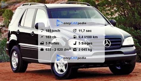 Mercedes ML 270 CDI W163 Fiches Techniques 2000 2005 Performances