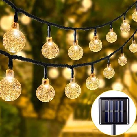 Guirlande Lumineuses Solaires Exterieur 11M 60 Led Guirlande Lumineuse