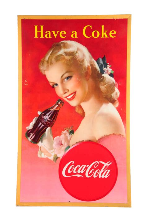 1948 Large Vertical Coca Cola Poster Auctions Price Archive