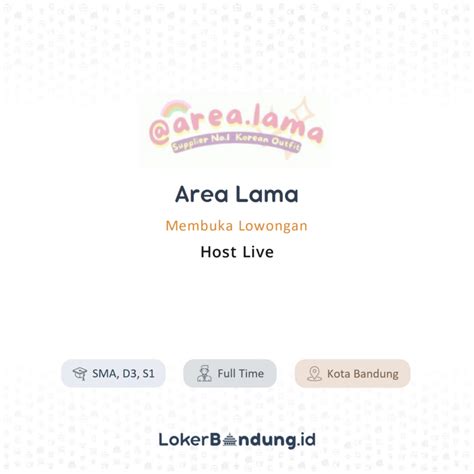 Loker Terbaru Di Area Lama 2024 Karirglobal Id