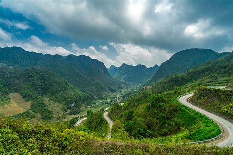 Hd Wallpaper Vietnam Landscape Mountain Road Cloud Cloudy Tree