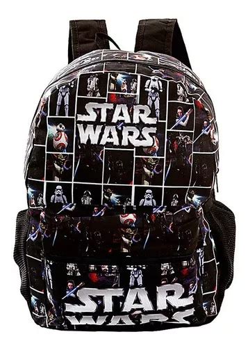 Mochila Escolar Juvenil Star Wars Costa Color Negro MercadoLibre