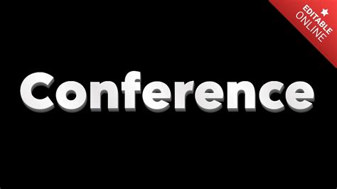 Conference 3d Font Text Effect Generator