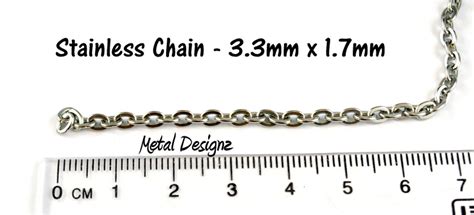 Stainless Steel Chain - 3.3mm - By the foot - Metal Designz