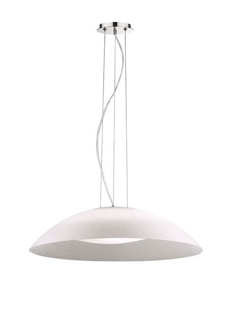 Lena Sp3 D74 Lampadario Per Cucina Campana Doppio Vetro Bianco Ideal