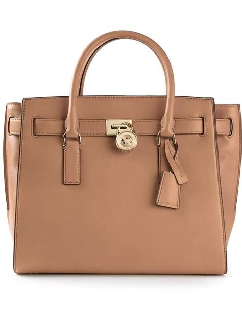 Michael Michael Kors Hamilton Tote Bag In Natural Lyst