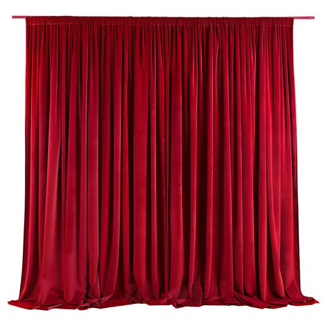 Elegant Red Curtain Transparent Background Isolation 46303350 PNG