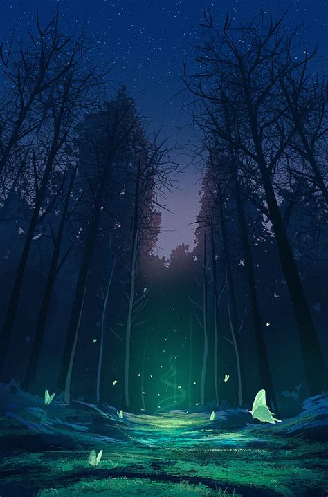 Night Forest Wallpaper Images Enchanted Forest Desktop, 55% OFF