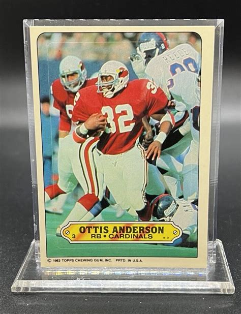 1983 TOPPS STICKER PUZZLE Football Card 3 OTTIS ANDERSON Cardinals EBay