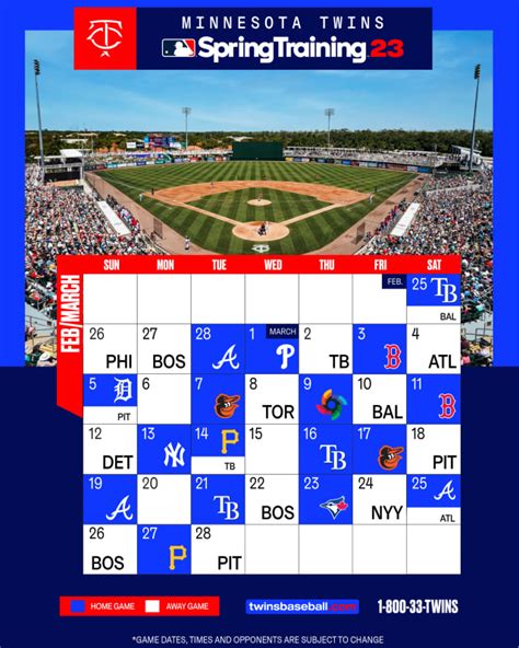 Mn Twins Printable Schedule - Portal Tutorials