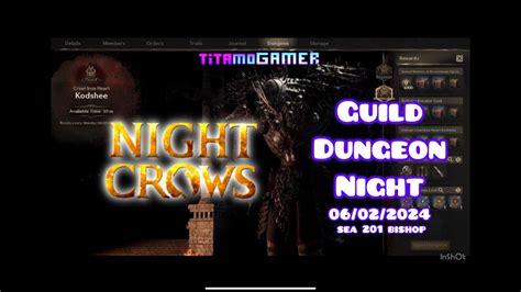 Night Crows Guild Dungeon Night Youtube