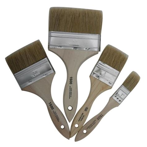 Linzer Natural Bristle Flat 4 In Paint Brush In The Paint Brushes