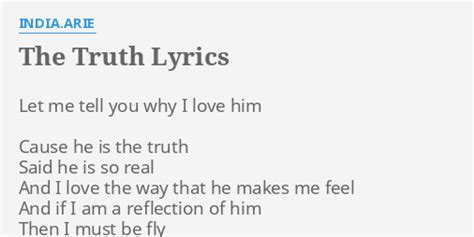 The Truth Lyrics By India Arie Let Me Tell You