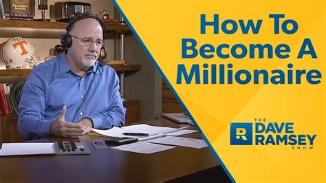 How To Become A Millionaire Dave Ramsey Rant Youtube