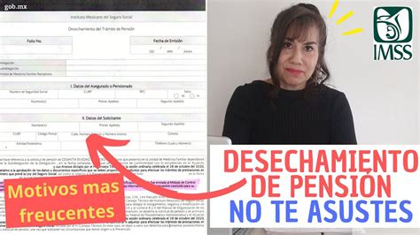 Desechamiento de pensión no te asustes Los motivos mas frecuentes por