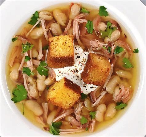 Ham & Bean Soup with Cornbread Croutons - Fresh Chef Experience