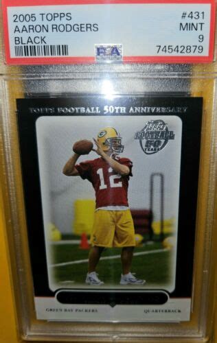 2005 Aaron Rodgers Topps Black Rookie RC 431 PSA 9 EBay