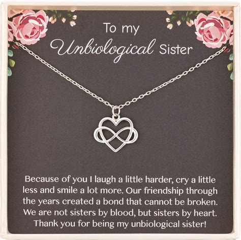 Rarelove Ts For Sister In Lawunbiological Sister Necklace T For Best Friend