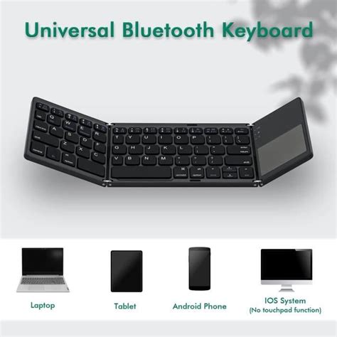 Clavier Bluetooth Pliable Et Rechargeable Clavier Triple Sans Fil