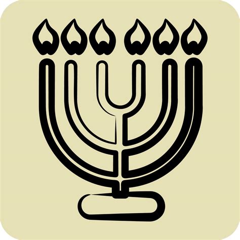 Icon Menorah Suitable For House Symbol Hand Drawn Style Simple