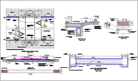 Speed table detail view with road surface dwg file - Cadbull