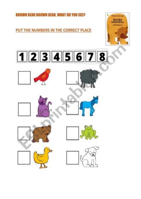 Brown Bear Order Esl Worksheet By Compritas18