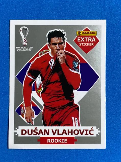 PANINI WORLD CUP Qatar 2022 Extra Sticker SILVER Dusan Vlahovic Ed