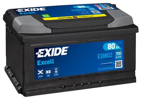 Exide EB802 Excell 12V 80Ah 700A Autobatterie Starterbatterie Boot