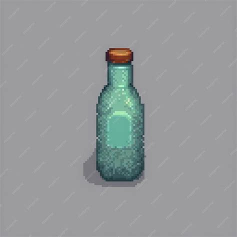 Pixel Art Depicting A Classic Bottle With A Cork Perfect For