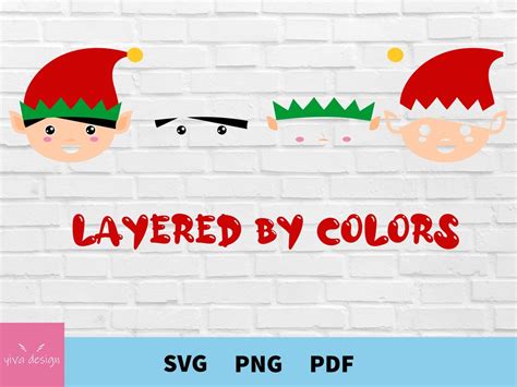 Elf Svg Bundle Christmas Elf Face Cut File Elf Head Svg Elf Etsy