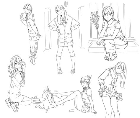 らくらの nr kura Twitter Anime poses reference Art reference poses