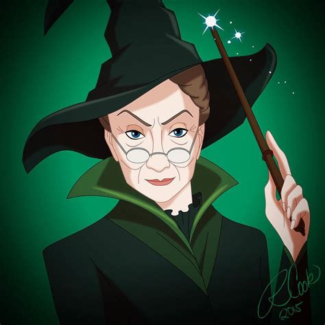 Cartoon Cookie - Professor Minerva Mcgonagall from the Harry Potter...