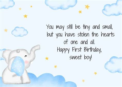 25 Sweet First Birthday Wishes for Baby Boy