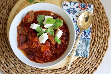 Slow Cooked Chunky Beef Chilli Recipe