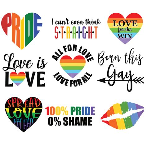 Lgbt Pride Bundle Svg Gay Svg Pride Svg Rainbow Svg Lesb Inspire