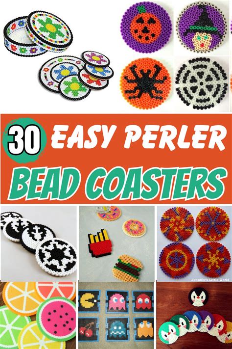 30 Easy Perler Bead Coasters For Table Setting - DIY Crafts