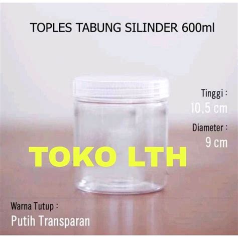 Jual Toples Tabung Cylinder Ml Toples Jar Plastik Silinder Ml