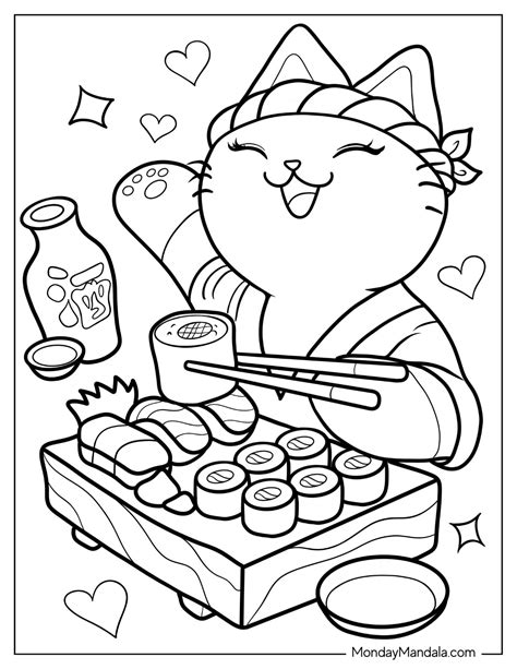 20 Sushi Coloring Pages (Free PDF Printables)