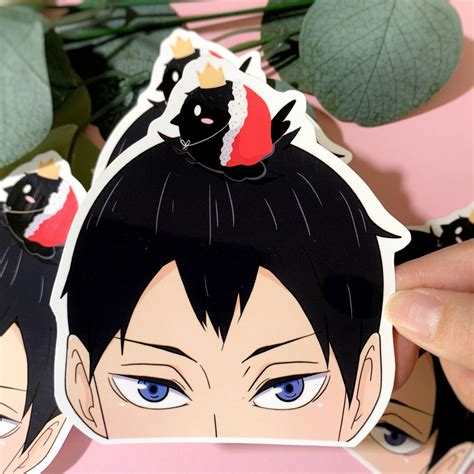 Kageyama Tobio Haikyuu Peeker Sticker Anime Stickers Anime Etsy