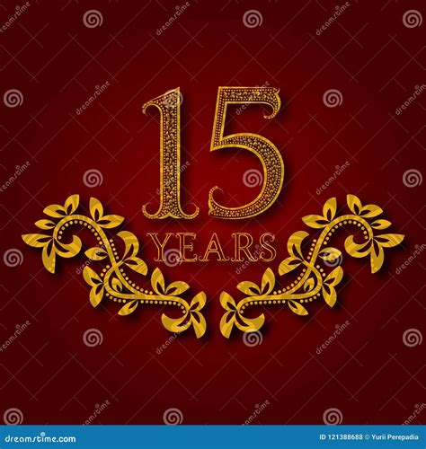 Fifteen Fifteenth Anniversary Poster For Party Years Sign Th