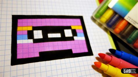 Handmade Pixel Art How To Draw A Kawaii Cassette Pixelart