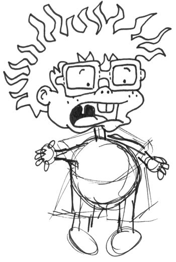 How To Draw Chuckie From The Rugrats With Easy Step By Step Drawing