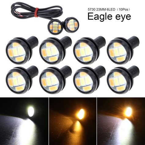 Pcs Eagle Eye Led High Power Dual Color Car Fog Drl Bulb