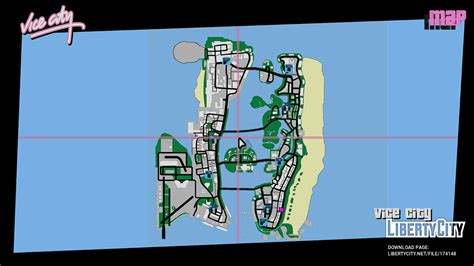 Download Redesigned map in the game menu for GTA Vice City