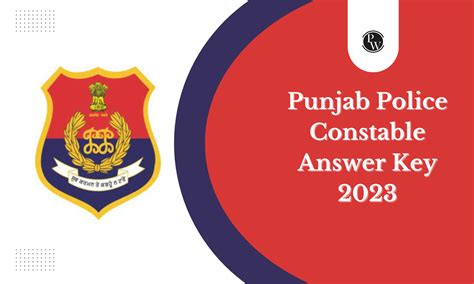 Punjab Police Constable Answer Key 2023 Out Response Sheet Link