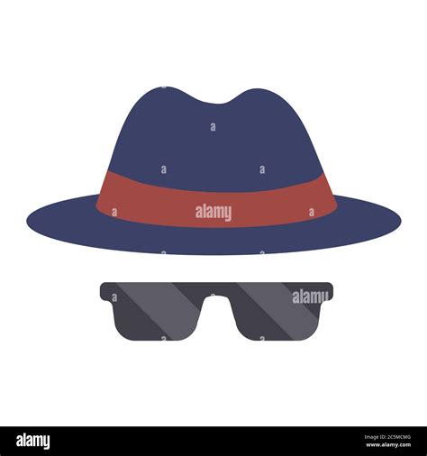 Man Hat And Glasses Vector Illustration Eps 10 In Trendy Flat Style