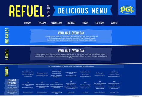 FR PGL Menu - PGL Schools & Groups
