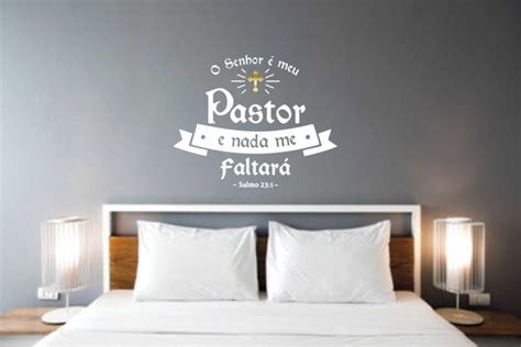 Adesivo Decorativo Lettering Salmo O Senhor É Meu Pastor Elo7