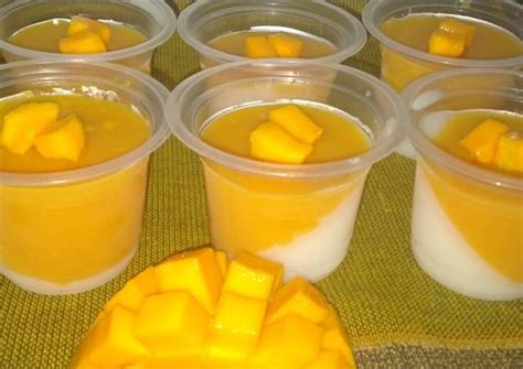 Resep Puding Cup Mangga Lapis Susu Oleh Meli Ummu Anisyah Cookpad